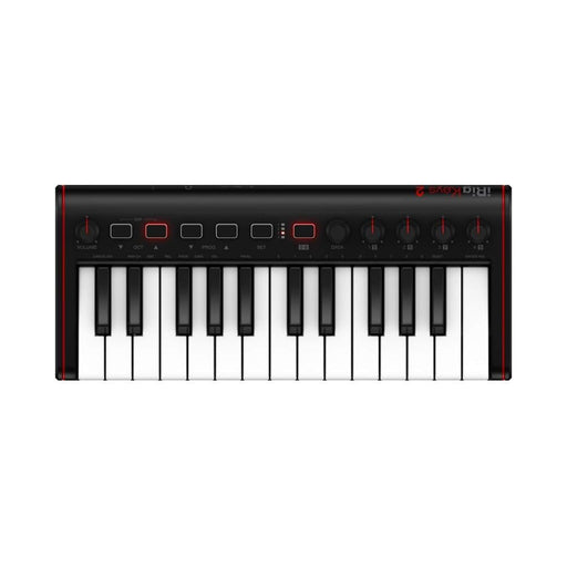 IK Multimedia iRig Keys 2 Mini - Ultra-compact universal MIDI keyboard controller with 25 mini-keys and audio output for iPhone, iPad, Android, Mac/PC and more.