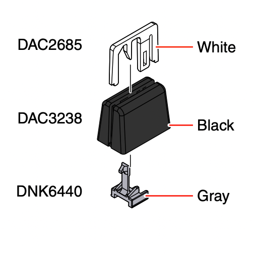 Pioneer DJ P-Lock Fader Knob x 2 - Type X - For Various Crossfaders (DAC3238+DAC2685+DNK6440)