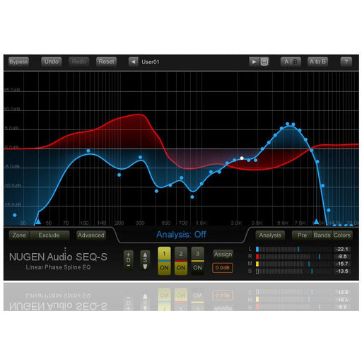 Nugen Audio SEQ-S - Linear phase EQ with spline interface and matching function