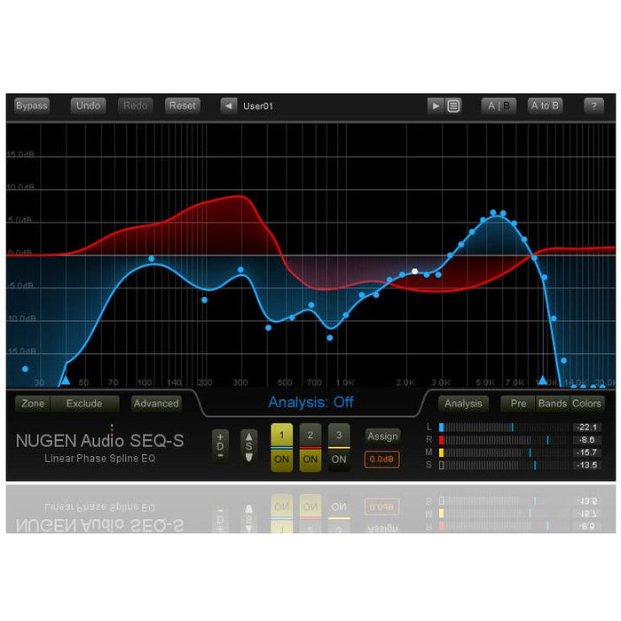 Nugen Audio SEQ-S - Linear phase EQ with spline interface and matching function