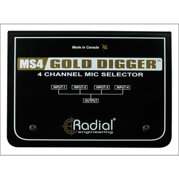 Radial Engineering Gold Digger - 4 Channel Mic Selector