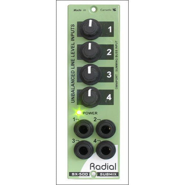 Radial Engineering SubMix - 500 Series 4 Input Mixer Module