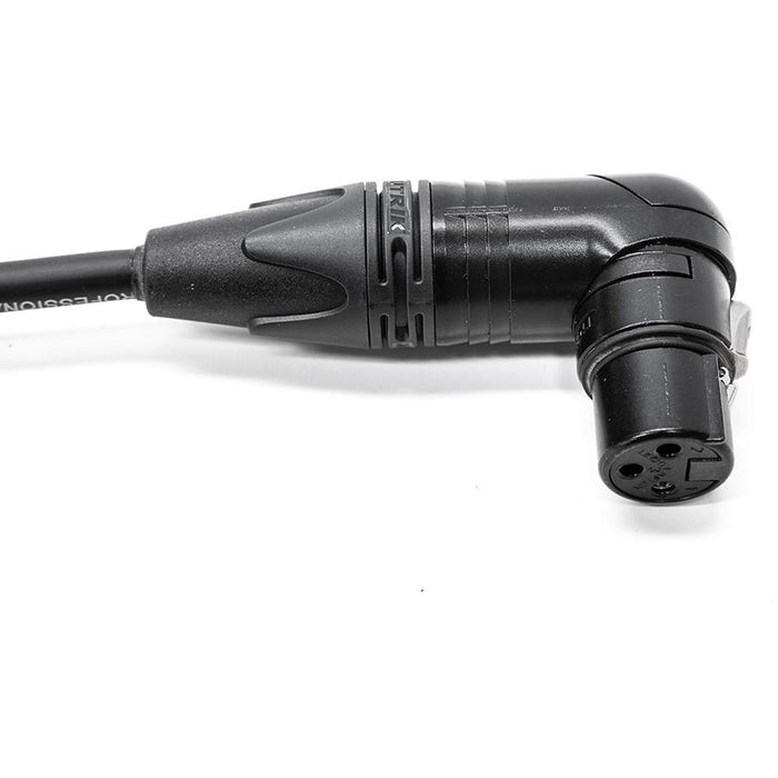 Klotz & Neutrik 1M Pro Microphone Cable Black - Right Angled Connectors
