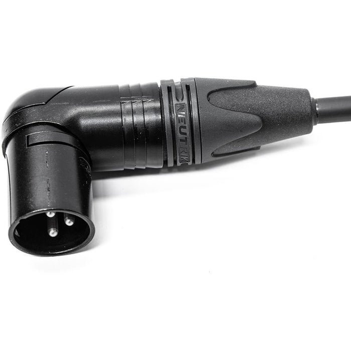 Klotz & Neutrik 3M Pro Microphone Cable Black - Right Angled Connectors