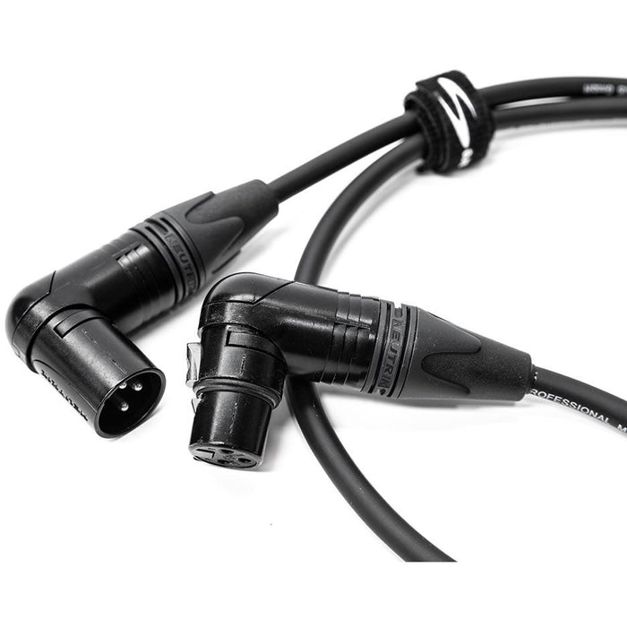 Klotz & Neutrik 3M Pro Microphone Cable Black - Right Angled Connectors