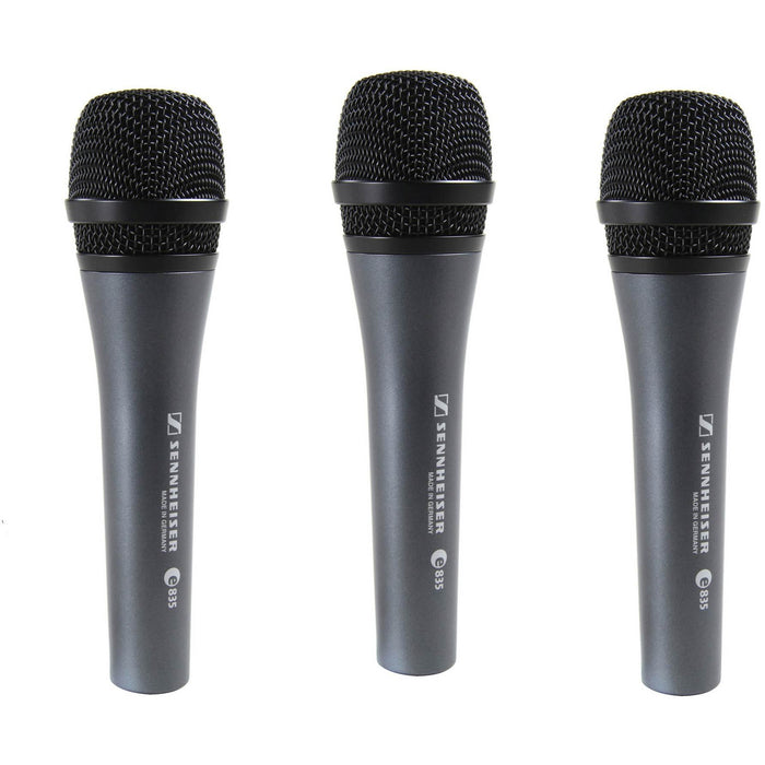 Sennheiser Evolution E835 3 Pack - Cardioid Vocal Stage Microphone