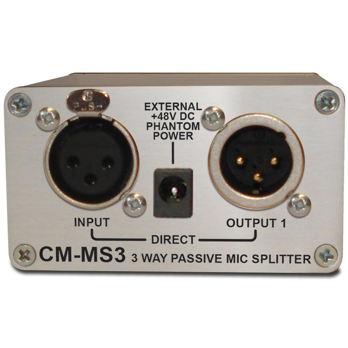 Sonifex CM-MS3 - Single 3 Way Passive Microphone Splitter Front