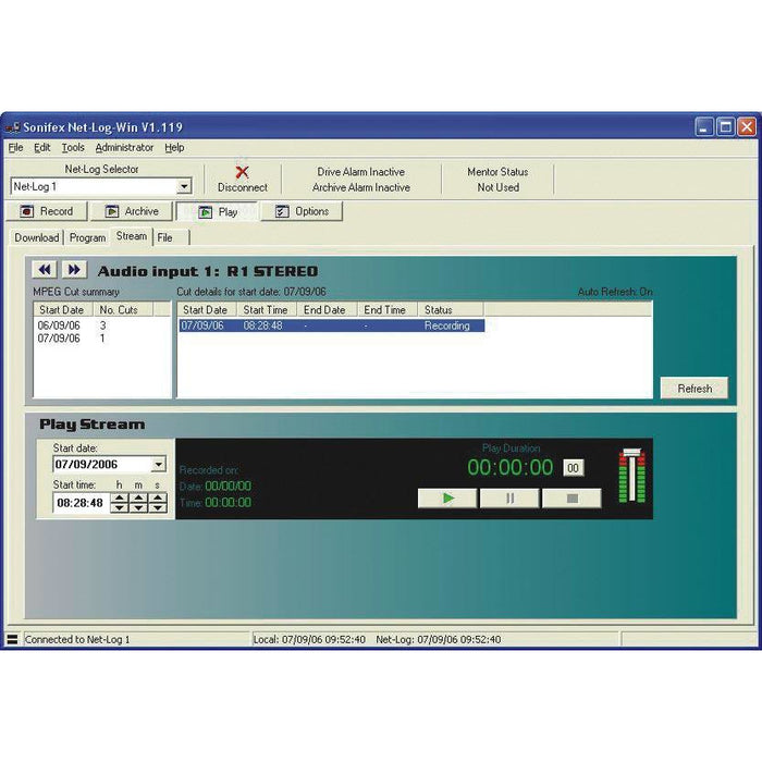 Sonifex Net-Log-Win01 - Net-Log-Win Windows Software - 2 Stream License