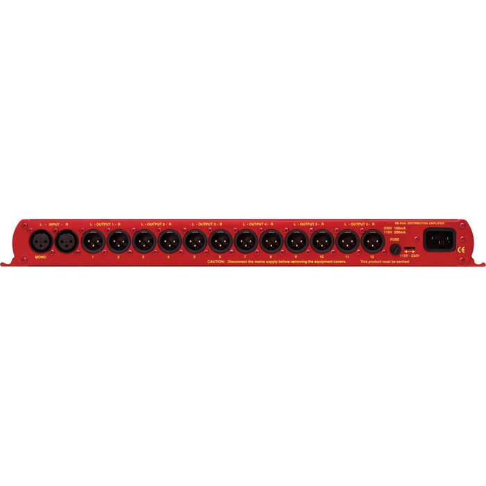 Sonifex RB-DA6 - 6 Way Stereo Distribution Amplifier (1U)