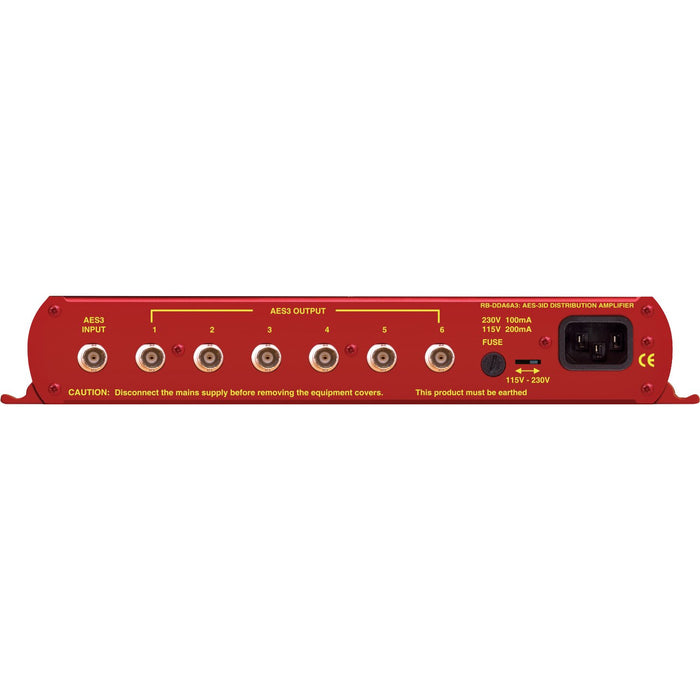 Sonifex RB-DDA6A3 - 6 Way Stereo AES3ID Digital Distribution Amplifier