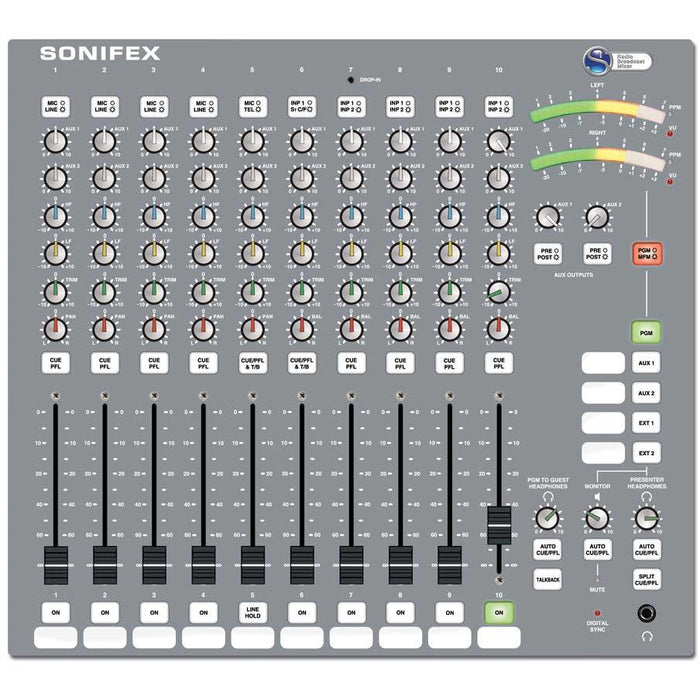 Sonifex S1 - S1 Radio Broadcast Mixer, 10 Channel Analogue\Digital