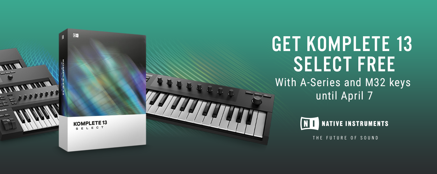 FREE Komplete 13 Select with Native Instruments A-Series & M32