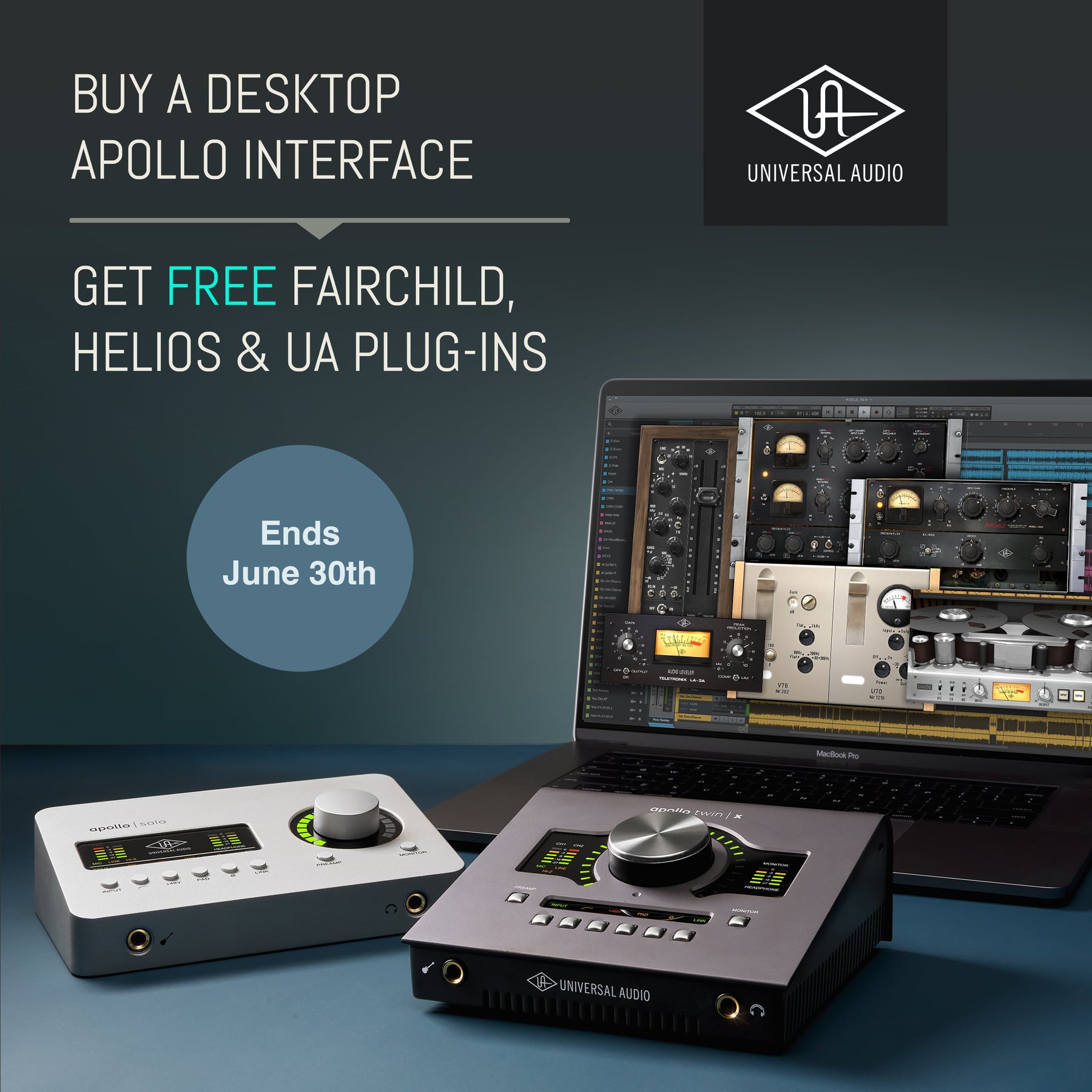Universal Audio Q2 Apollo Desktop Promotion