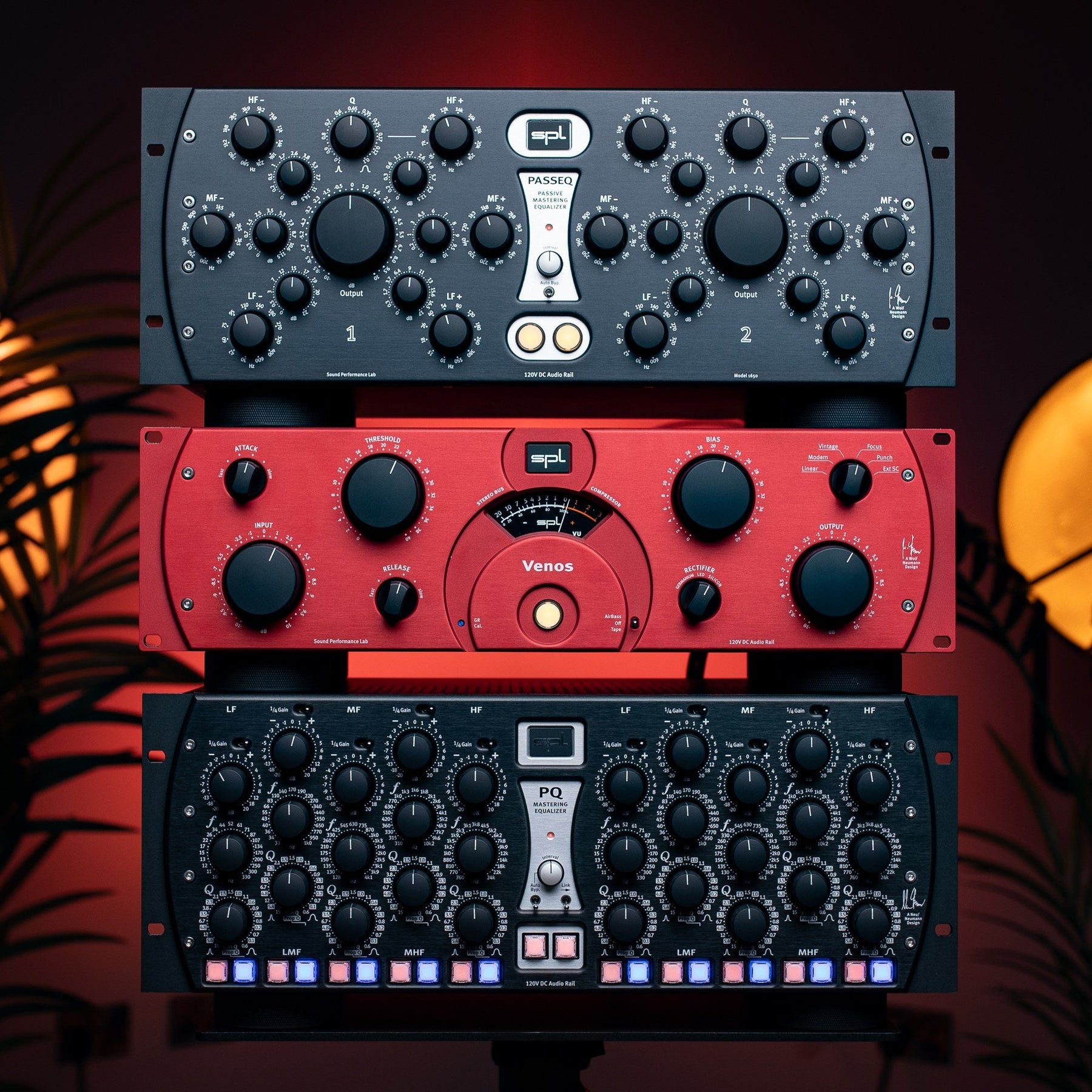 A stack of SPL mastering processors