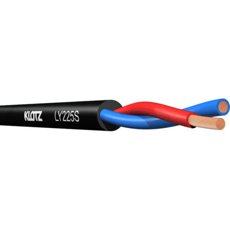 Klotz LY225TSW - 2 x 2.5mm Speaker Cable in Black Price per Meter