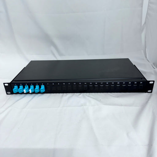 1U Fibre Cabinet -  - Loaded with 6 Dual LC connectors, 1 Cable Gland on Rear