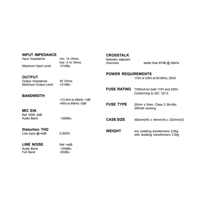 Drawmer 4X4R Rackmount Active Splitter