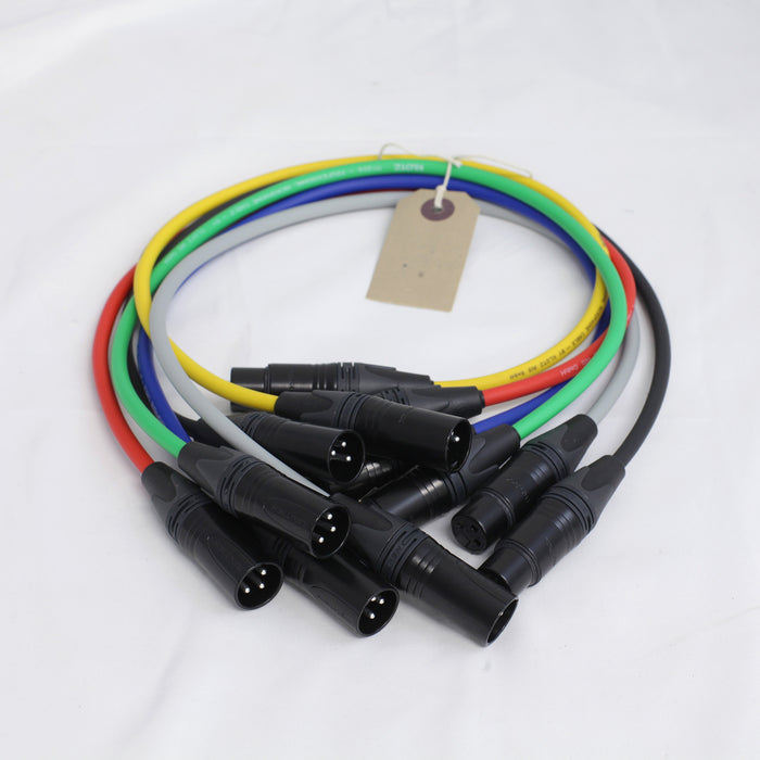 Klotz & Neutrik 60cm XLR Pro Mic Cable - Pack of 6