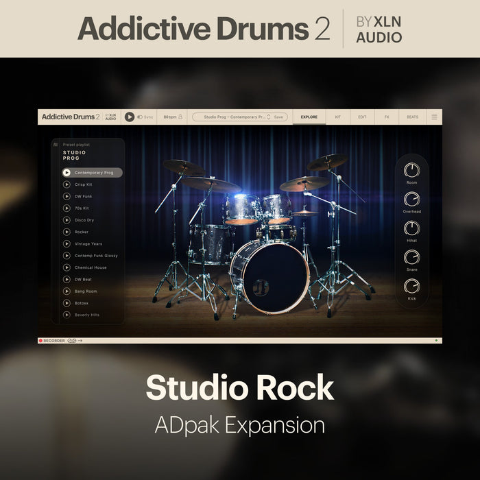XLN Audio - Addictive Drums 2: Studio Rock ADpak