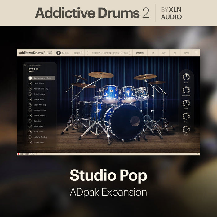 XLN Audio - Addictive Drums 2: Studio Pop ADpak