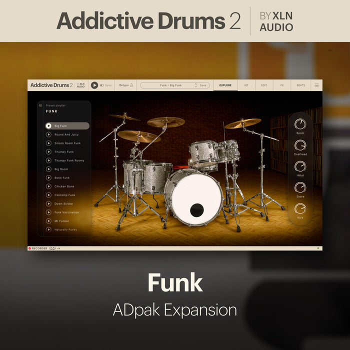 XLN Audio - Addictive Drums 2: Funk ADpak