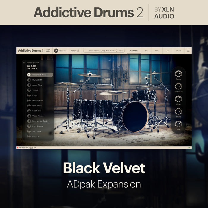 XLN Audio - Addictive Drums 2: Black Velvet ADpak