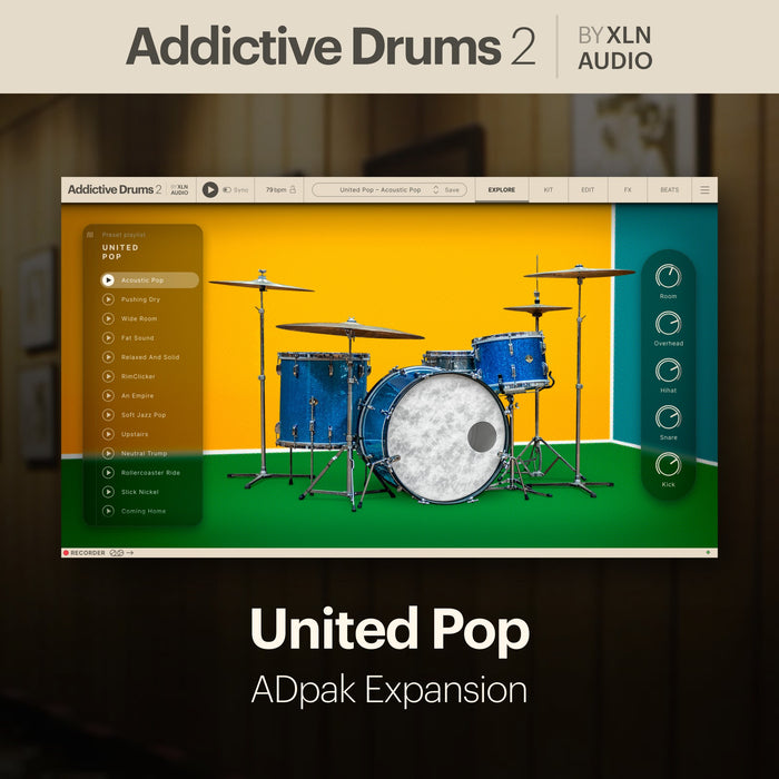 XLN Audio - Addictive Drums 2: United Pop ADpak