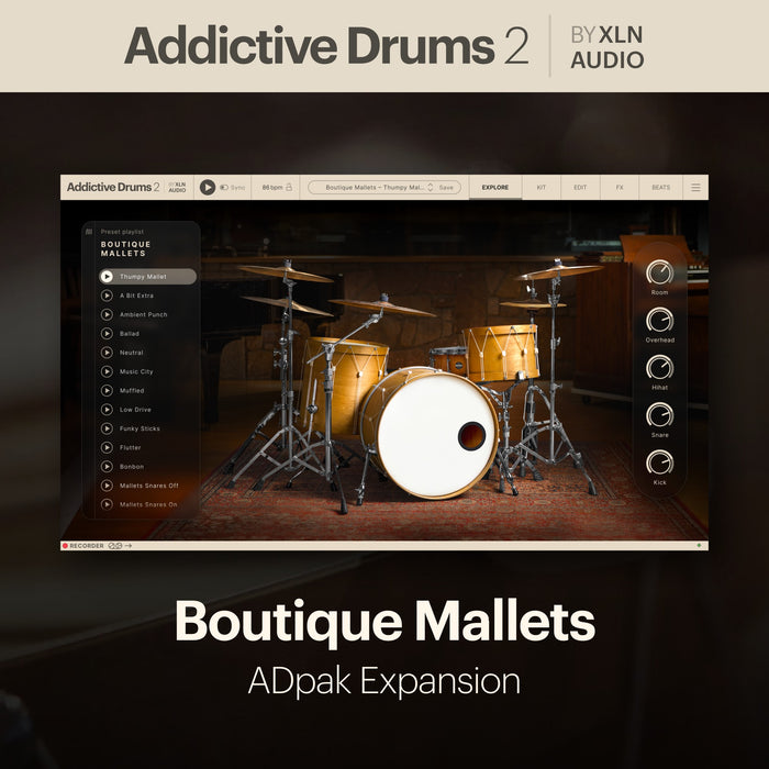 XLN Audio - Addictive Drums 2: Boutique Mallets