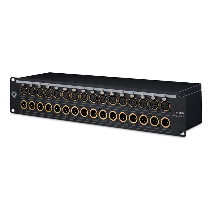 Black Lion Audio PBR XLR 32 D-Sub - 32-point Gold-Plated XLR Patchbay