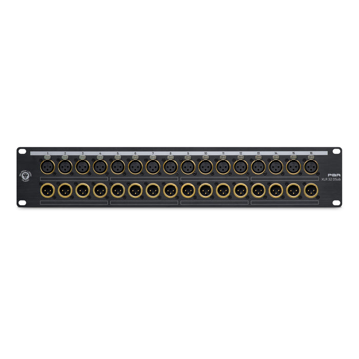 Black Lion Audio PBR XLR 32 D-Sub - 32-point Gold-Plated XLR Patchbay