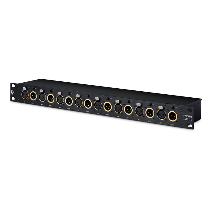 Black Lion Audio PBR XSplit8 Passive XLR Splitter with Gold-Plated XLR Connectors