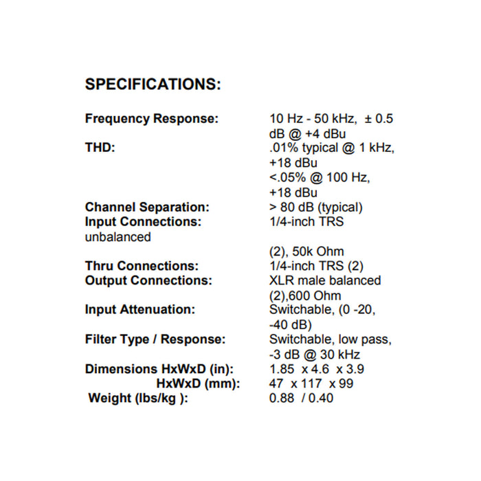 ART Dual Z Direct - 2-Channel Passive DI Box