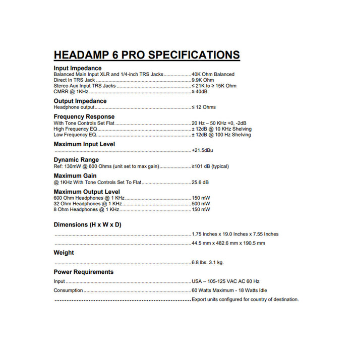 ART HeadAmp 6 Pro - Six Channel Headphone Amplifier