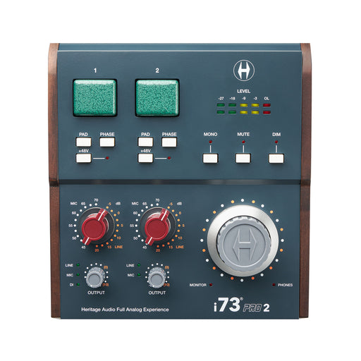 Heritage Audio i73 Pro 2 - USB-C Audio Interface with 73 Style Class A Preamps.