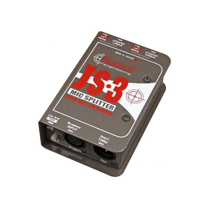 Radial Engineering JS3 - Passive 3-way Microphone Splitter