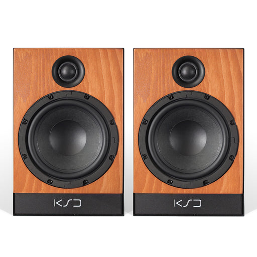 KS Digital A100 Cherry 2-Way Active Monitor Speakers (8" Woofer, 1" Tweeter) - Pair