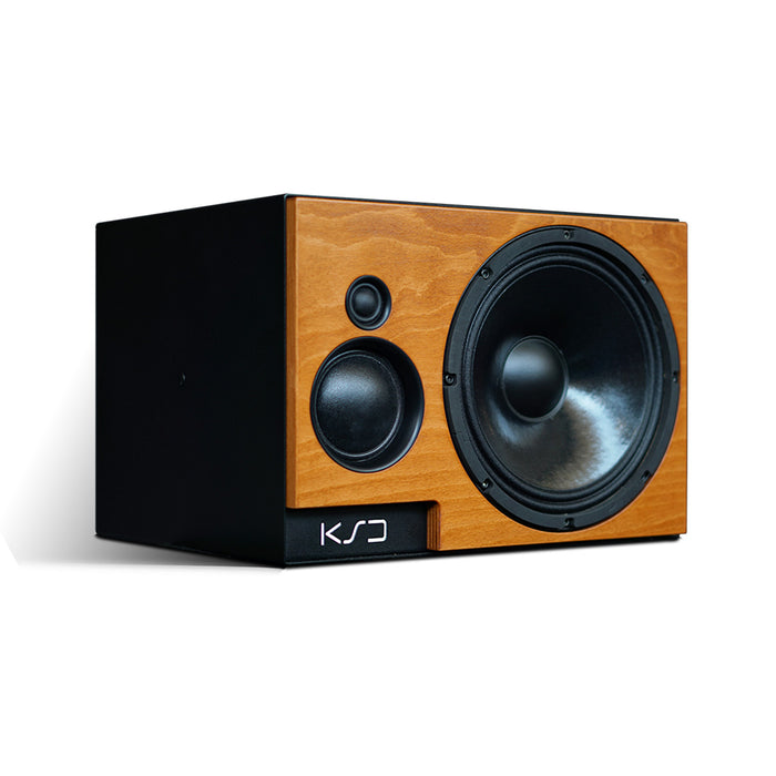 KS Digital A200 Cherry 3-Way Active Monitor Speakers (10" Woofer, 3" Mid, 1" Tweeter) - Pair
