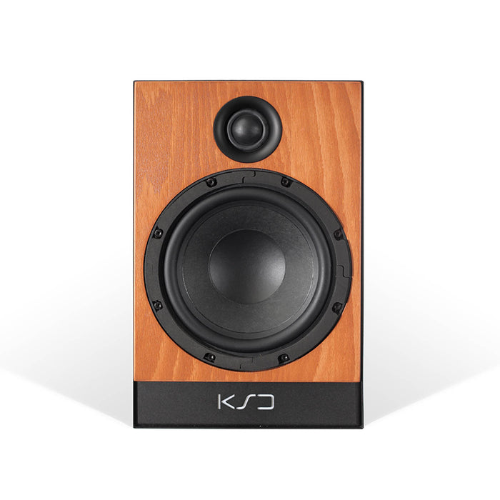 KS Digital A100 Cherry 2-Way Active Monitor Speakers (8" Woofer, 1" Tweeter) - Pair