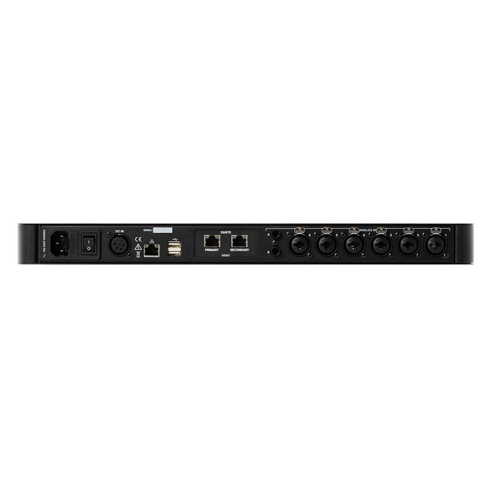 Karno SEPIA L6-N1 L6 19" 1U Rack Host with six Module Slots. 6x XLR/TRS Input plus 2x TRS assignable input - DANTE Primary/Secondary Input/Output Card