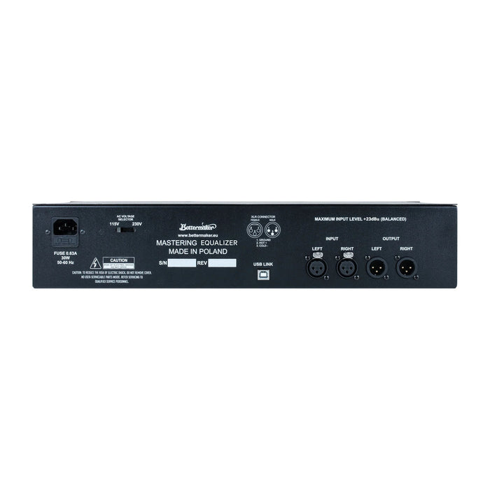 Bettermaker Mastering Equalizer - Advanced Analogue Mastering EQ