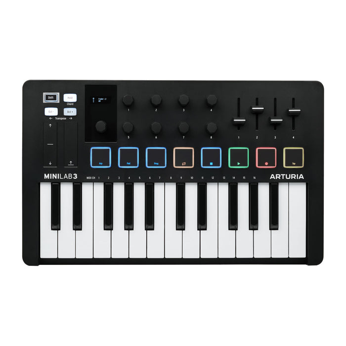 Arturia MiniLab 3 Black - Universal MIDI Controller