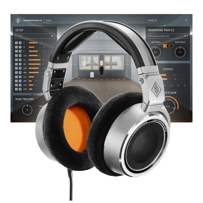 Neumann NDH30 Open-back Studio Headphone - Silver with Black and Orange Trim [FREE RIME]