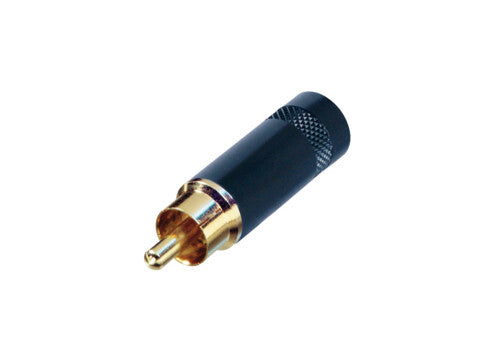 Rean NYS352BG Phono plug, all metal, B936 cable O.D. 7.2 mm