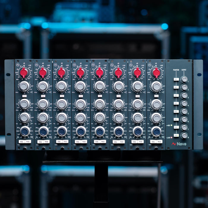 AMS Neve 1084 8 Way Rack Complete - 8 x Classic Mono Modules housed in 5U 8 slot Rack - B-Stock