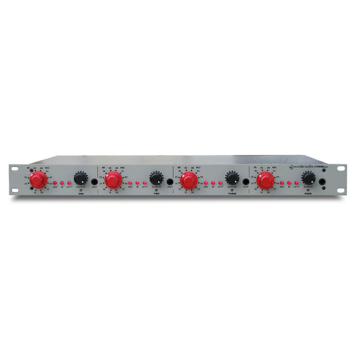 Wunder Audio PAFOUR Plus - Rackmount 4 Channel Mic Pre (Requires PSU & DC Cable)