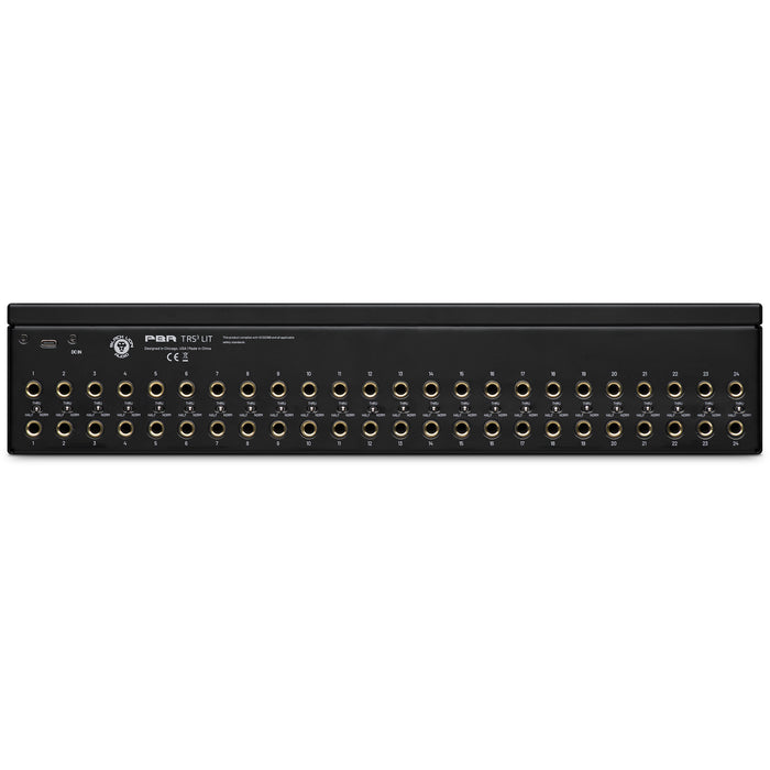 Black Lion Audio PBR TRS3 LIT 48-point Gold-Plated TRS Patchbay with Customisable LED Display
