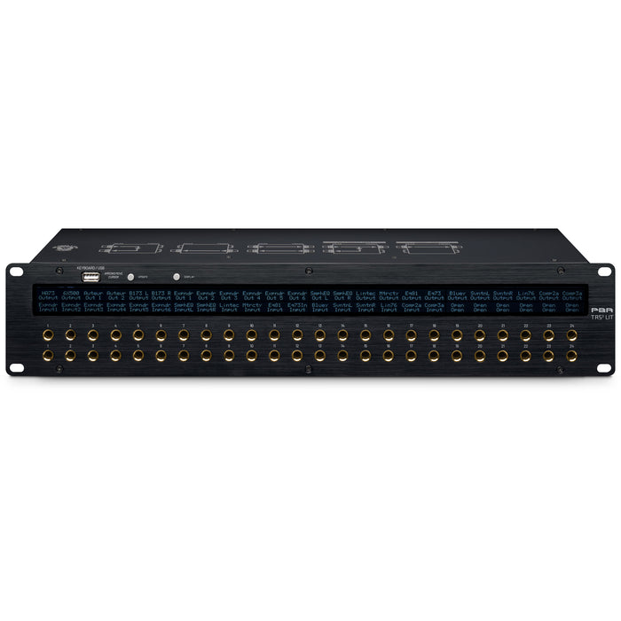 Black Lion Audio PBR TRS3 LIT 48-point Gold-Plated TRS Patchbay with Customisable LED Display