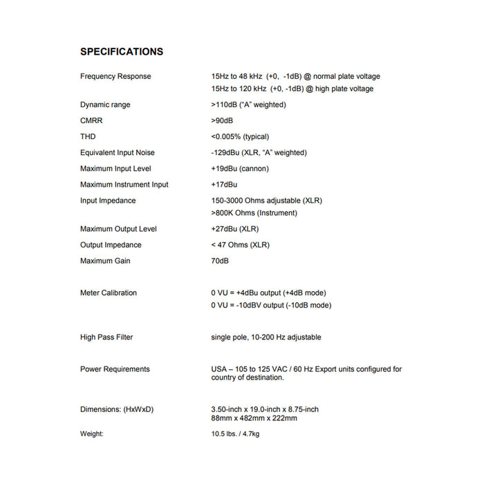 ART Pro MPA-II - Two Channel Tube Preamp