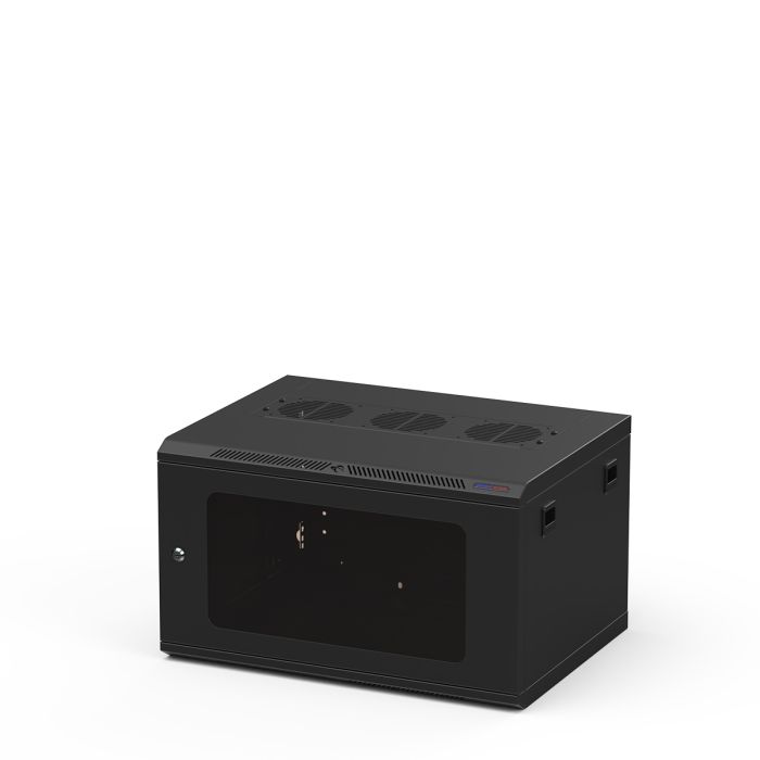Penn Elcom R6406V-M6 450mm Deep 6U Black Wall Mount Rack with M6 Threa ...
