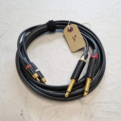 3m Mogami Dual Phono to Dual Mono Jack Cable